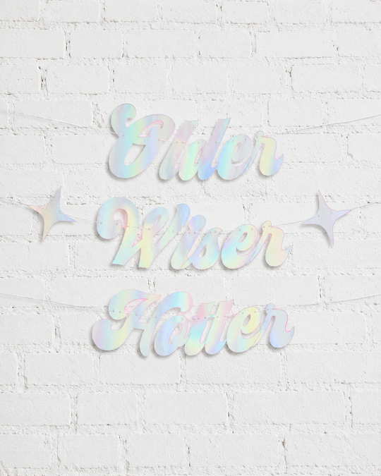 xo, Fetti - "Older Wiser Hotter" Iridescent Banner