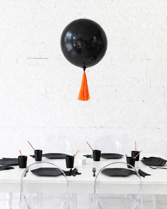 Basketball - 16in Orb Foil Balloon and Skirt Centerpiece