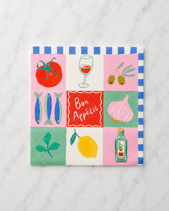 Talking Tables - Bon Appetit Recycled Paper Napkins - pack of 20