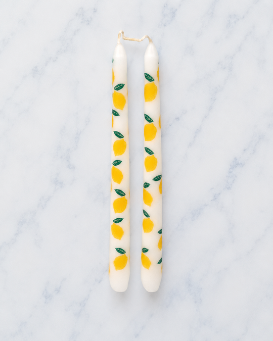Talking Tables - Lemon Taper Dinner Candles - pack of 2