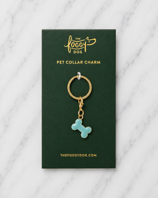 The Foggy Dog - Blue Bone Collar Charm