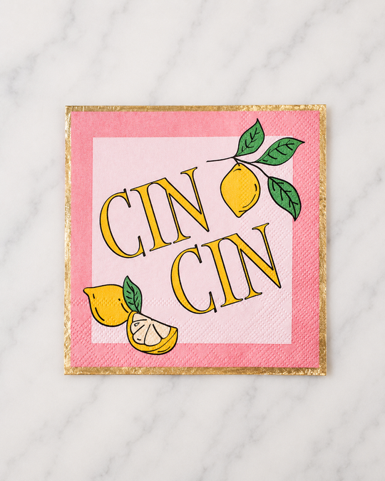 Harlow & Grey - Capri - Cin Cin Cocktail Napkin - pack of 20