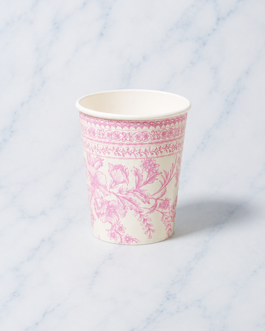 Coterie - Pink Toile Cups  - pack of 10