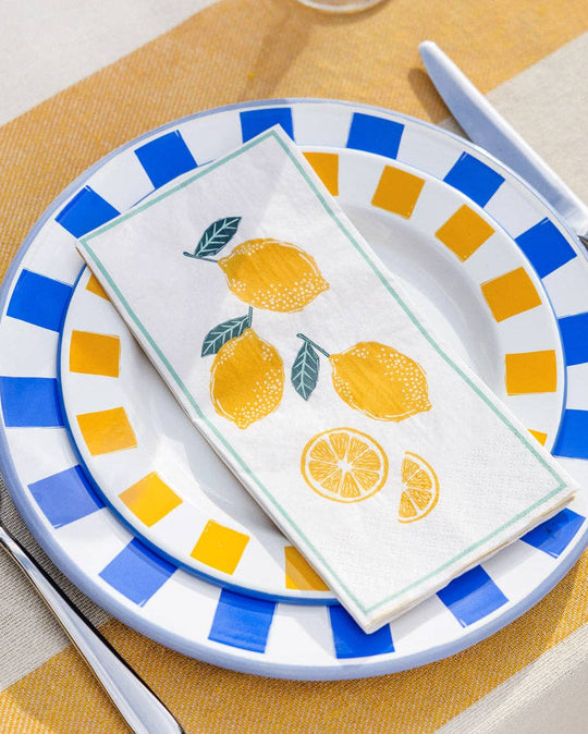 Talking Tables - Lemon Long Lunch Paper Napkins - Pack of 16