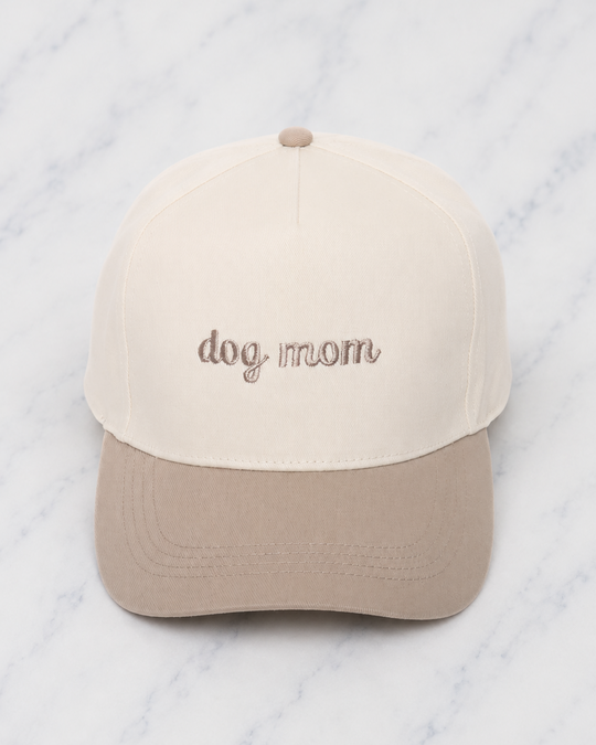 David And Young - DOG MOM embroidery in Two Tone Baseball Cap