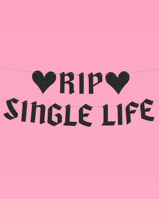 xo, Fetti - Black Glitter RIP Single Life Banner