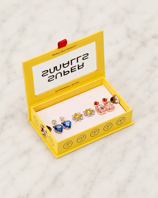 Super Smalls - Multi-colored Gem Clip-On Earring Set