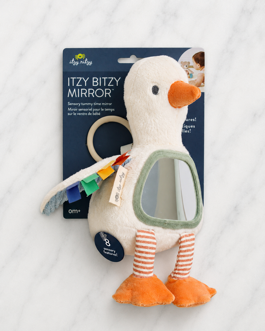 Itzy Ritzy - Itzy Bitzy Mirror™ Sensory Tummy Time Mirror - Goose