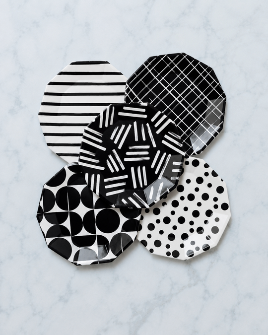 Coterie - Dashes and Dots Large Plates - pack of 10