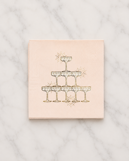 Bonjour Fête - Champagne Tower Cocktail Napkins