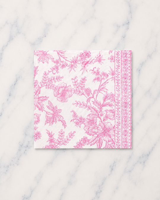 Coterie - Pink Toile Cocktail Napkins (Set of 25)