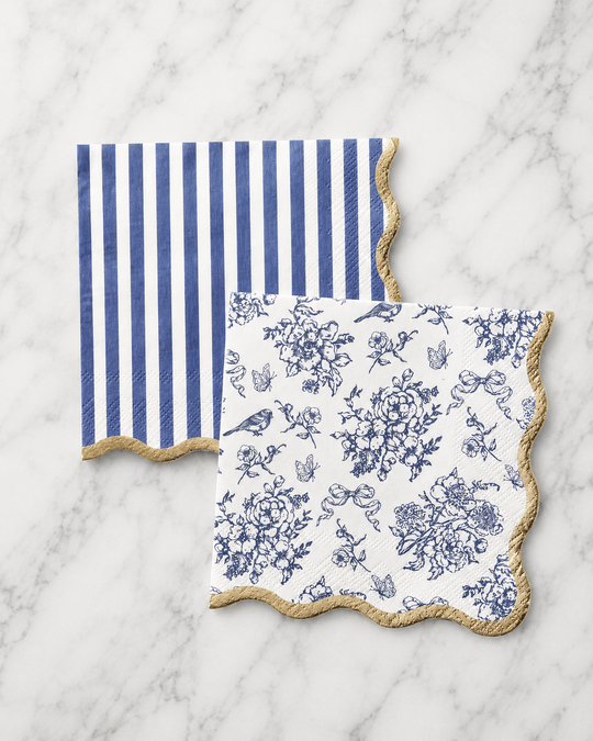 Harlow & Grey - Hamptons Toile - Cocktail Napkins - pack of 20