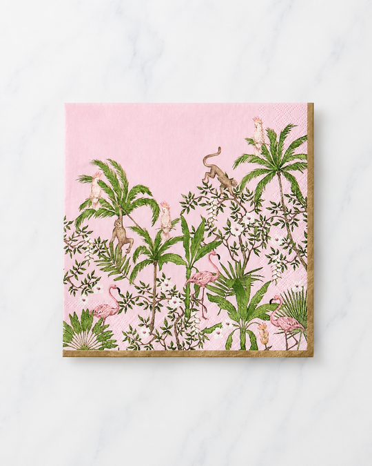 Harlow & Grey - Palm Beach - Pink & Green Large Paper Napkins - pack of 20