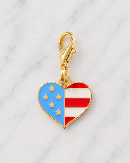 The Foggy Dog - I Heart America Summer Memorial Day Collar Charm