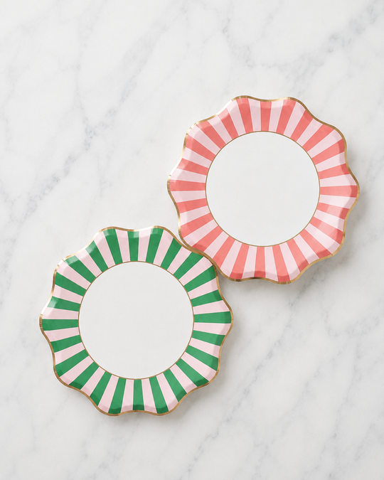 Harlow & Grey - Palm Beach - Pink & Green Large Paper Plates