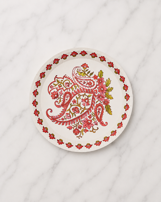 Coterie Party Supplies - Festive Paisley Small Plates  - pack of 10