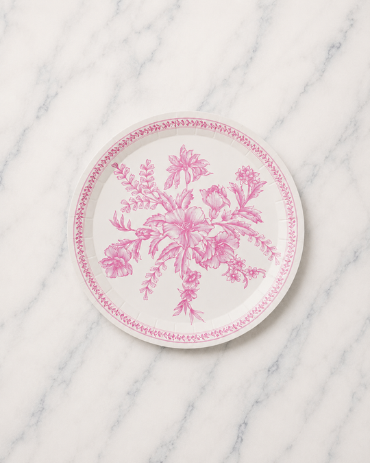 Coterie - Pink Toile Small Plates (Set of 10)