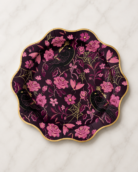Bonjour Fête - Vamp Romantic Elegant Dinner Plates - Pack of 8