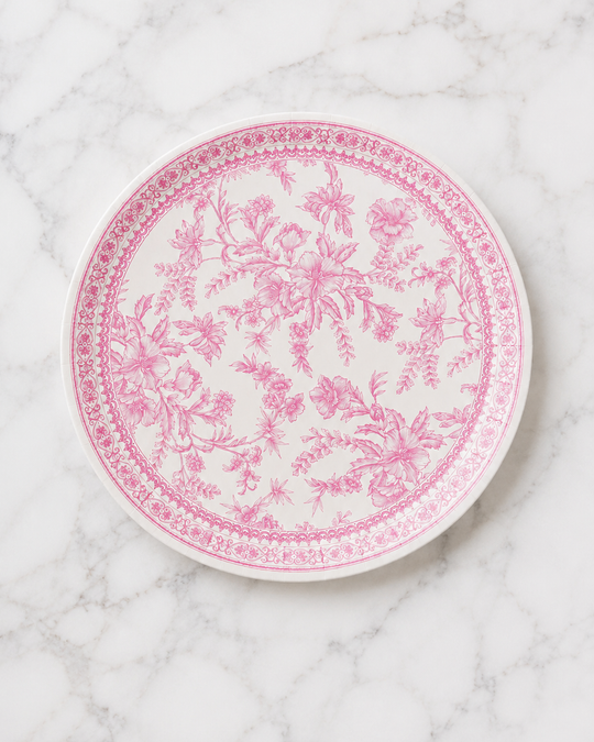 Coterie - Pink Toile Large Plates (Set of 10)