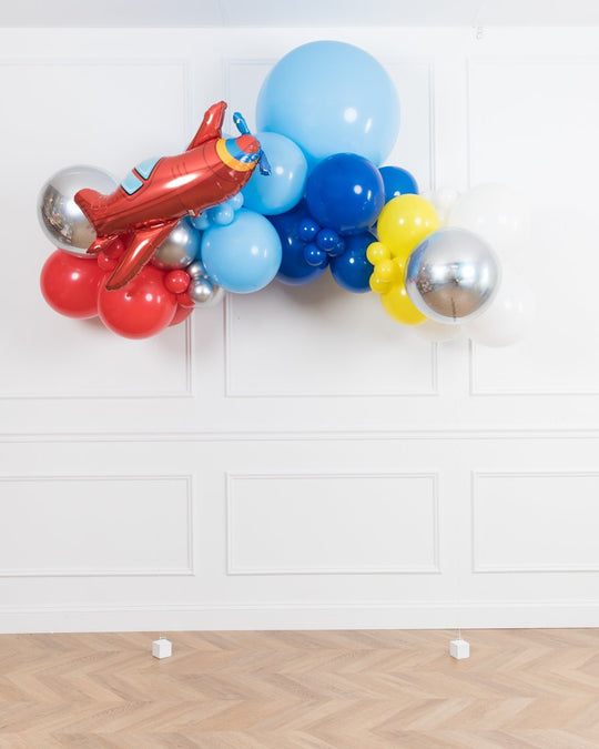 Airplane Theme - Floating Balloon Arch with Foil - 5ft