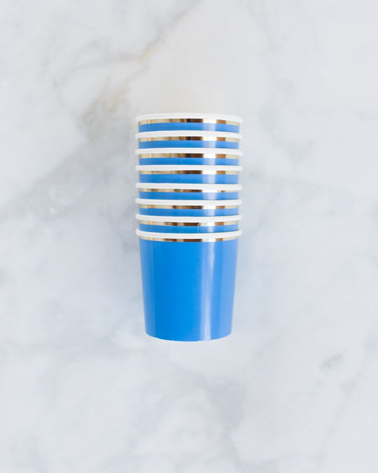 Meri Meri Bright Blue Cups - Pack of 8