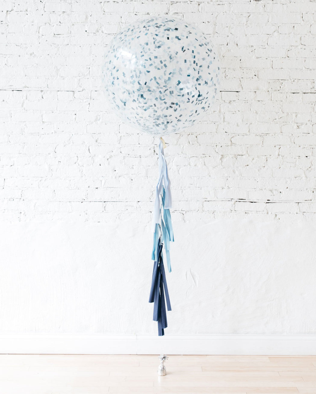 Giant Balloon with Blue Confetti