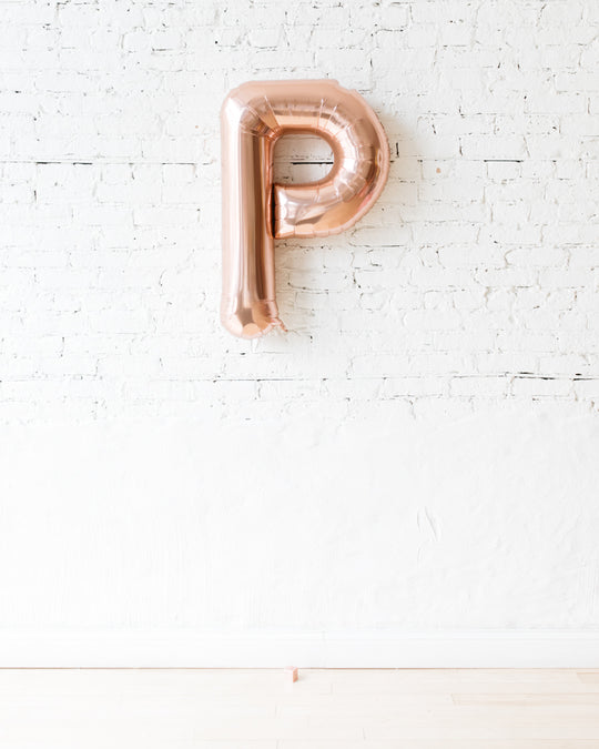 34in Rose Gold Foil Letter