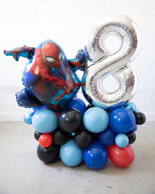 Web Slinger - Number Balloon Pedestal - 4ft