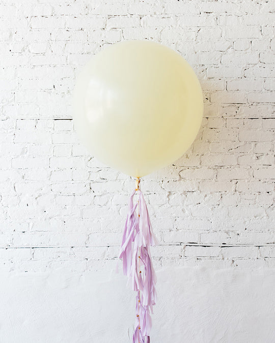 Easter - Giant Pastel Yellow Balloon with Tassel