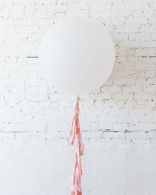 Easter - Giant Pearl White Balloon with Tassel