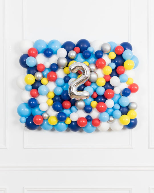 Airplane Theme - Number Balloon Backdrop Board - 30inx40in