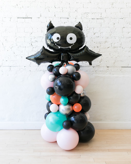 Halloween Theme -  Bat Foil Balloon Column - 4ft