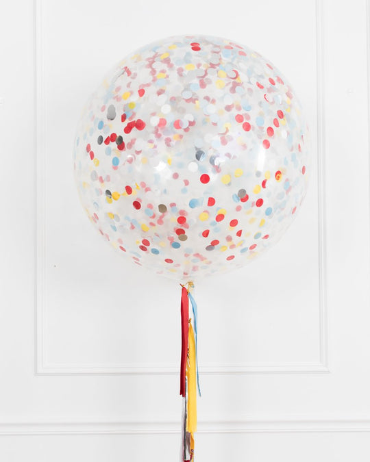 Airplane Theme - Confetti Giant Balloon with Tassel