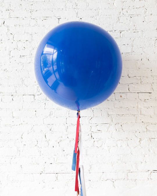 Dark Blue Giant Balloon and Red, White & Blue Palette Tassel