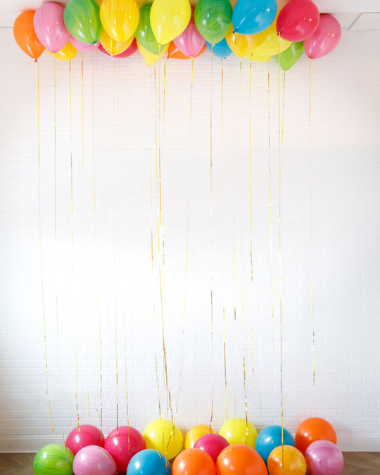 Rainbow Village - Ceiling & Floor Balloons Set