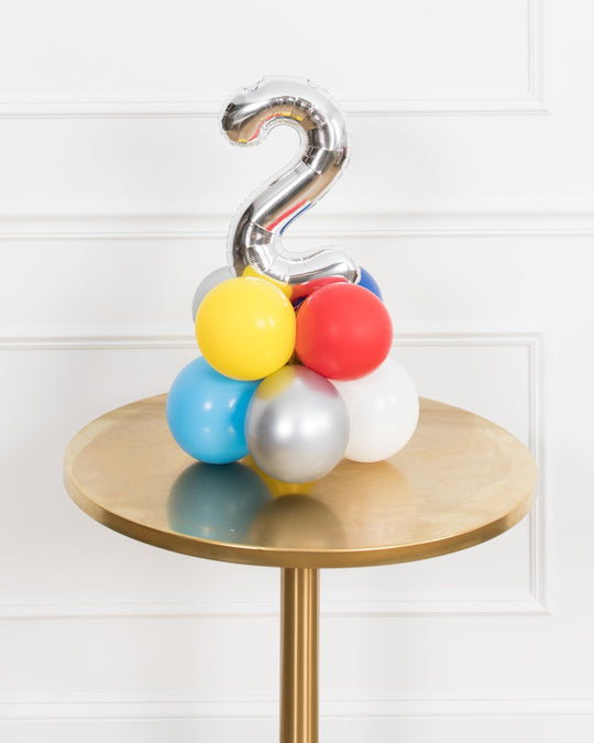 Airplane Theme - Tabletop Number Balloon