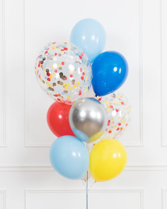 Airplane Theme - Confetti and 11in Balloon Bouquet