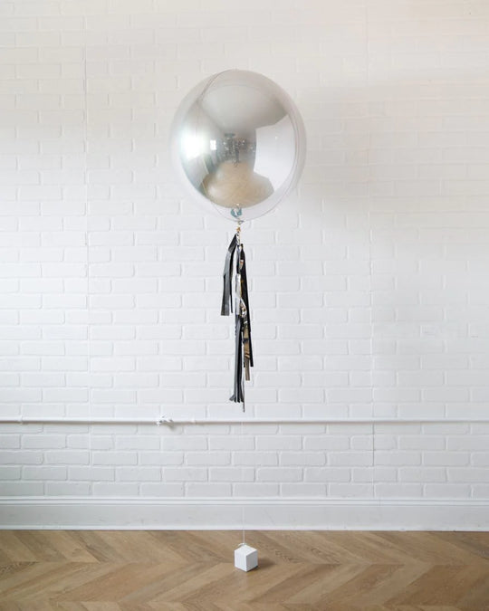 The Upside Down - 21in Orb Foil Balloon with Half-Tassel