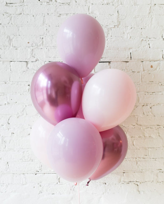 Modern Mauve - 11in Balloons - bouquet of 7