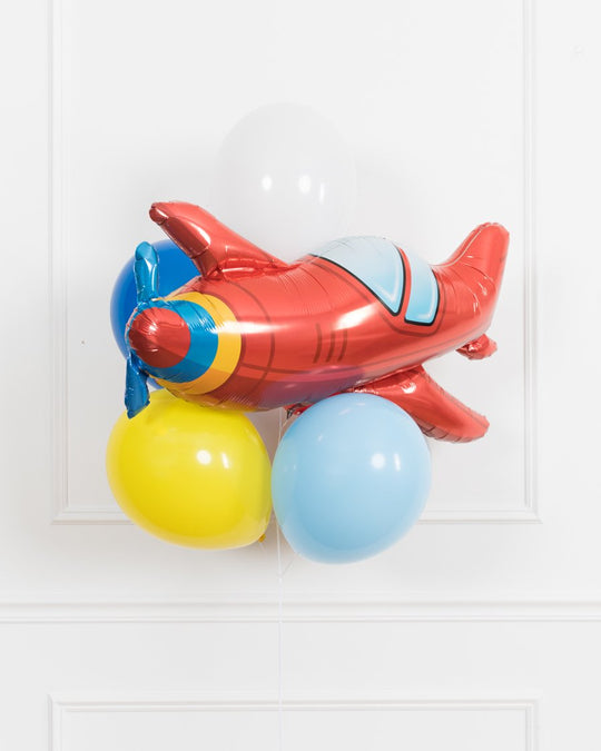 Airplane Theme - Airplane Foil and 11in Balloon Bouquet