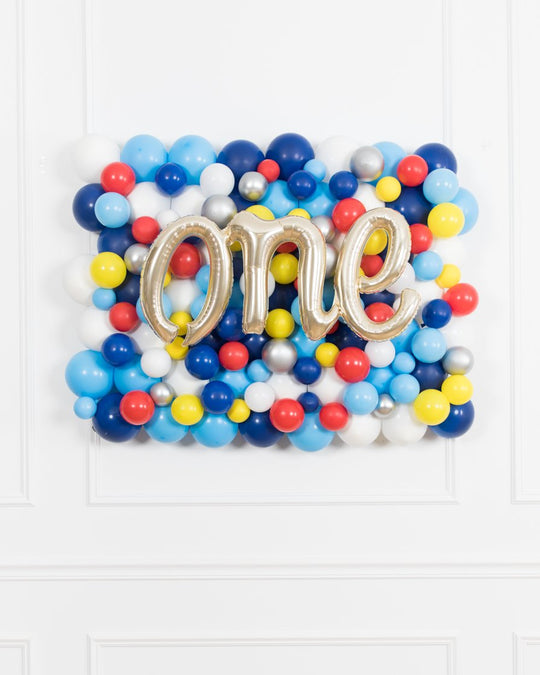Airplane Theme - ONE Script Balloon Backdrop Board - 30inx40in
