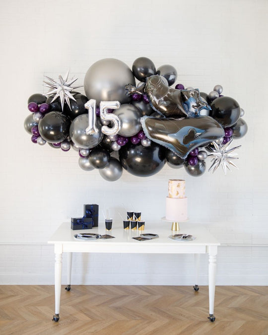 Feel The Beat - Balloon Backdrop Install Piece with Foils - 6ft