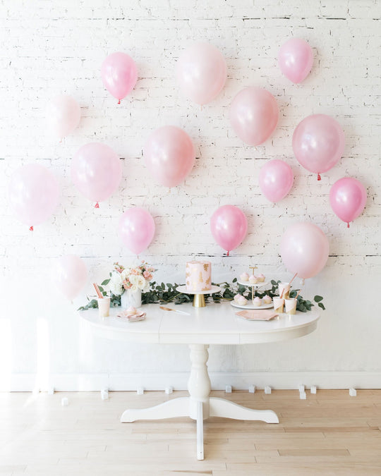 Shades of Pink Palette Individual Balloon Backdrop - set of 15