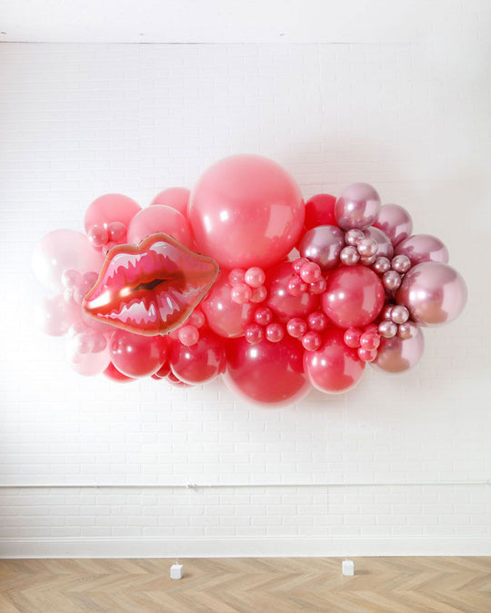 Pretty in Pink - Balloon Backdrop Floating Piece with Foil - 6ft