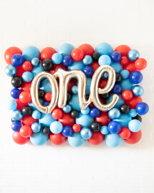 Web Slinger - ONE Script Balloon Backdrop Board - 30inx40in