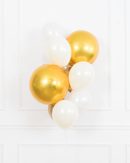 Baptism/Communion - Orb and 11in Balloons - bouquet of 10