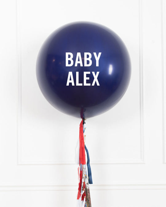 Baseball - Personalized BABY NAME Giant Balloon with Tassel