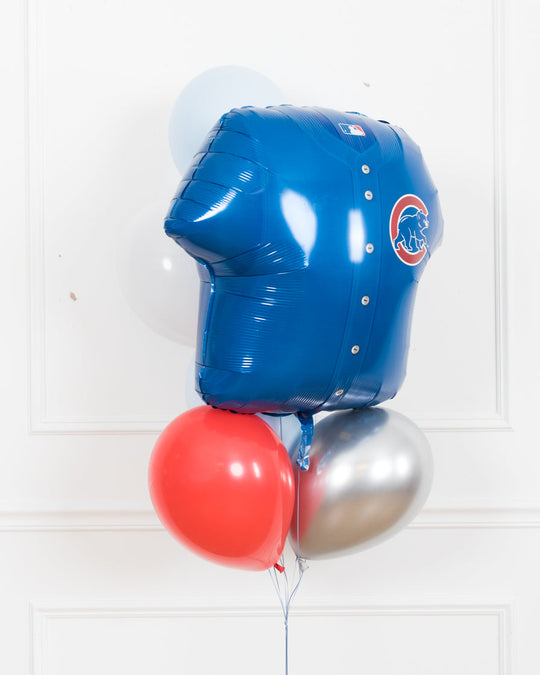 Baseball - Cubs Jersey Foil and 11in Balloons - bouquet of 7