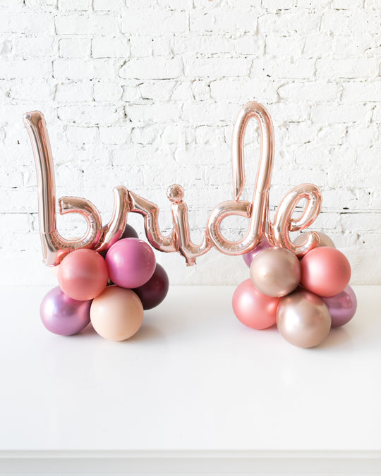 Berry Blush - Tabletop BRIDE Script on Balloon Base - 1.5ft