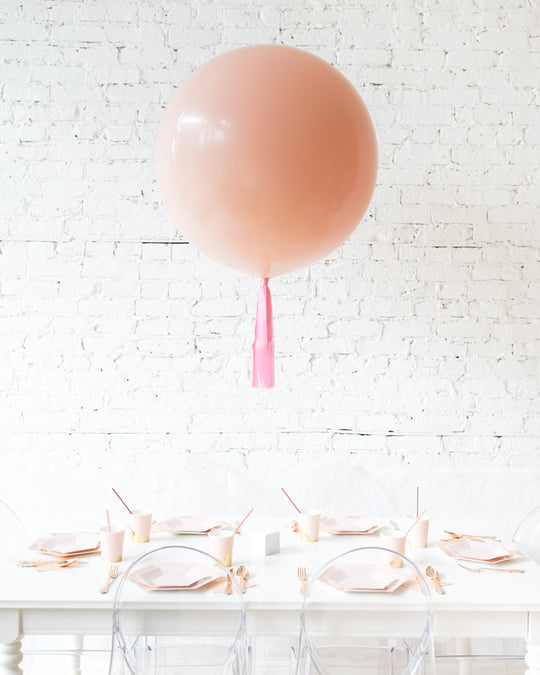 Blushberry Giant Balloon with Pink Skirt Centerpiece